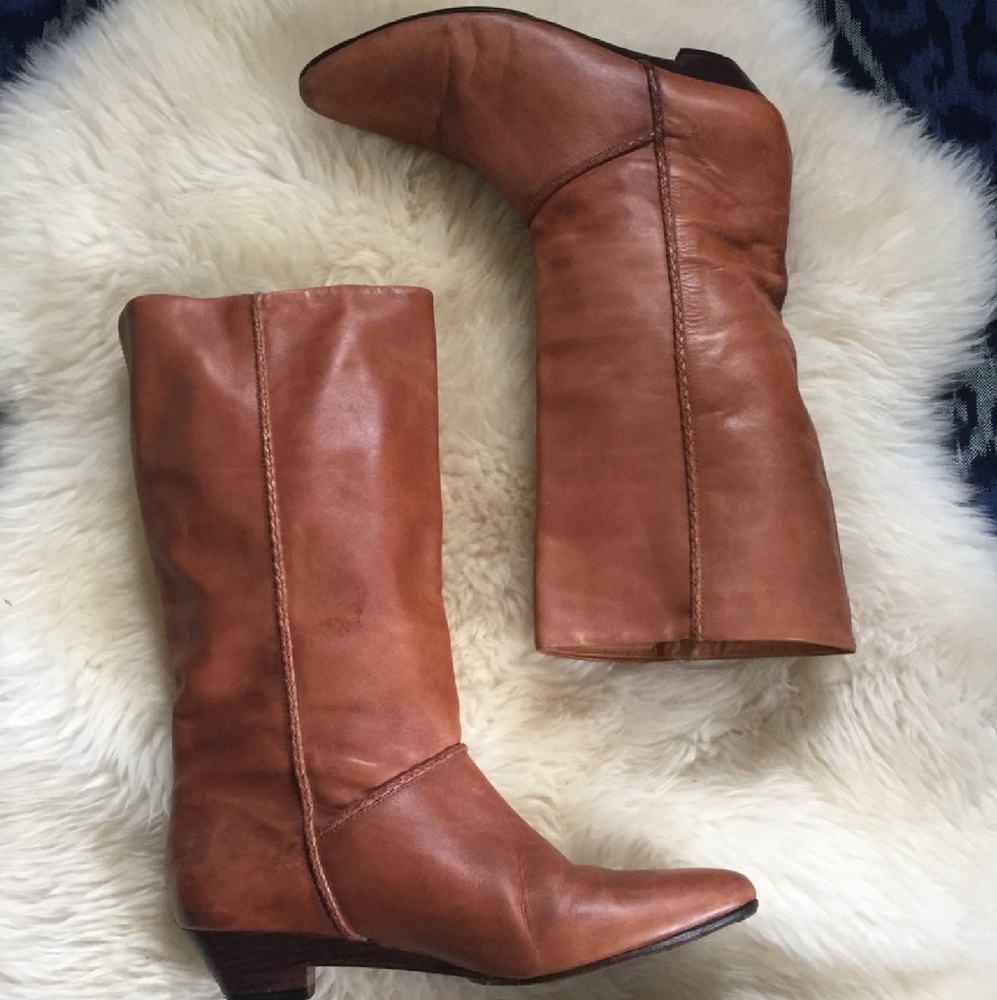 FRYE size 7 cognac boots